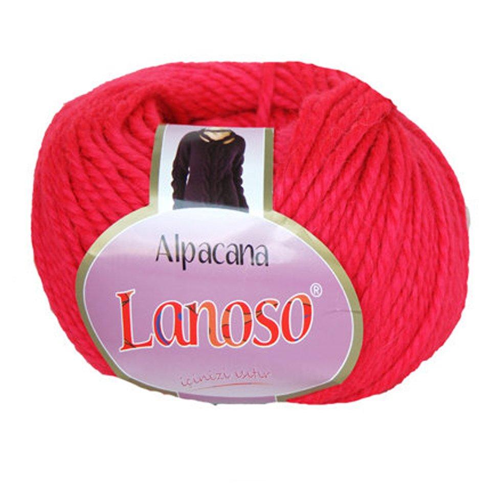 фото Красная пряжа Lanoso Alpacana 3029