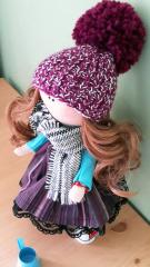 фото Кукла тыквоголовка Нэтти в шапочке