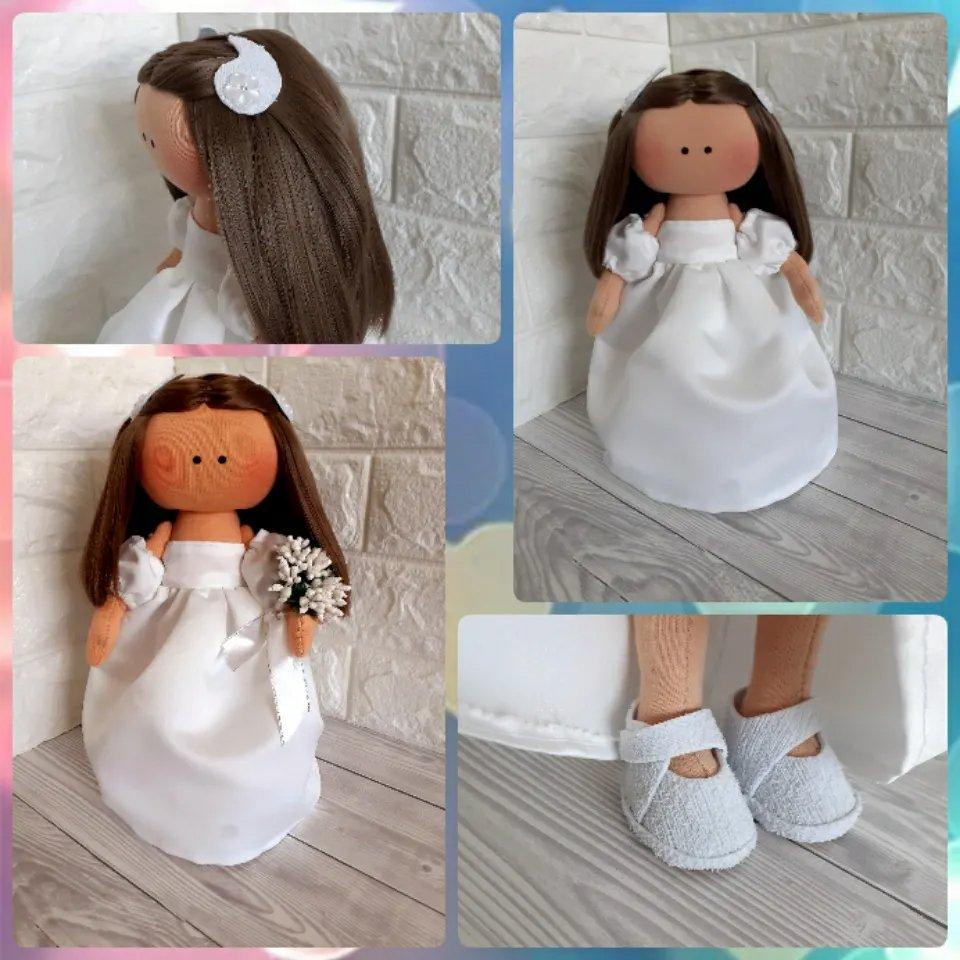 фото Текстильные куклы свадебная пара