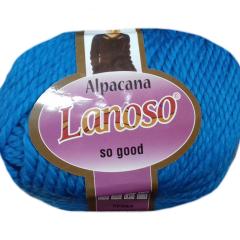 фото Синяя пряжа Lanoso Alpacana 3027