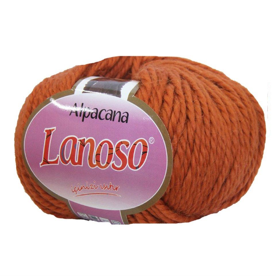 фото Оранжевая пряжа Lanoso Alpacana 3023
