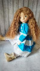 фото Текстильная интерьерная кукла Настя