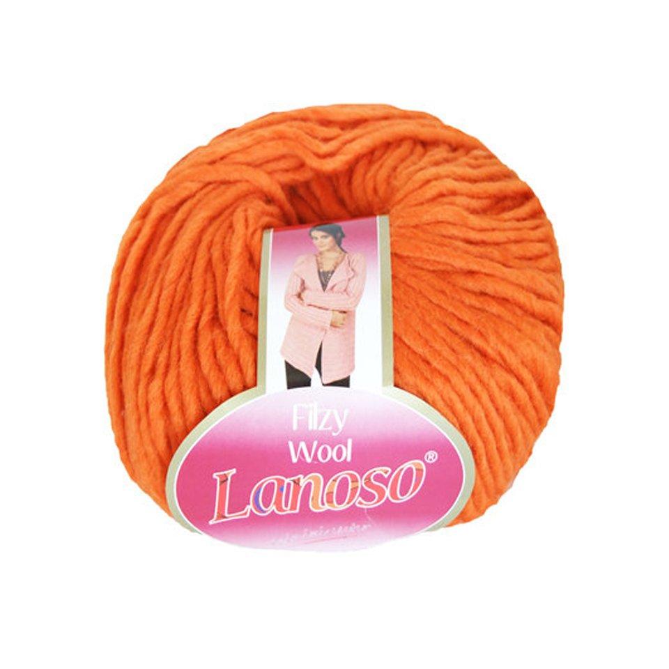 фото Оранжевая пряжа Lanoso Filzy Wool 17