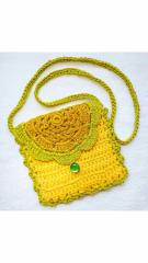 фото Желтая детская сумочка на шнурке