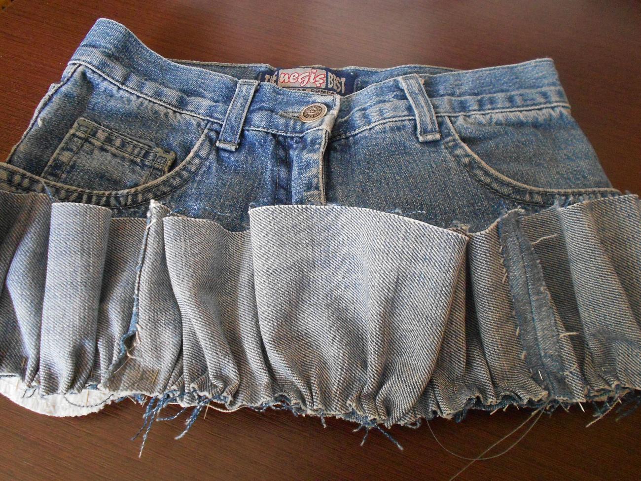 Юбка из старых джинсов своими руками ( фото)