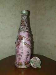 фотография Бутылка "Розы" декоративная