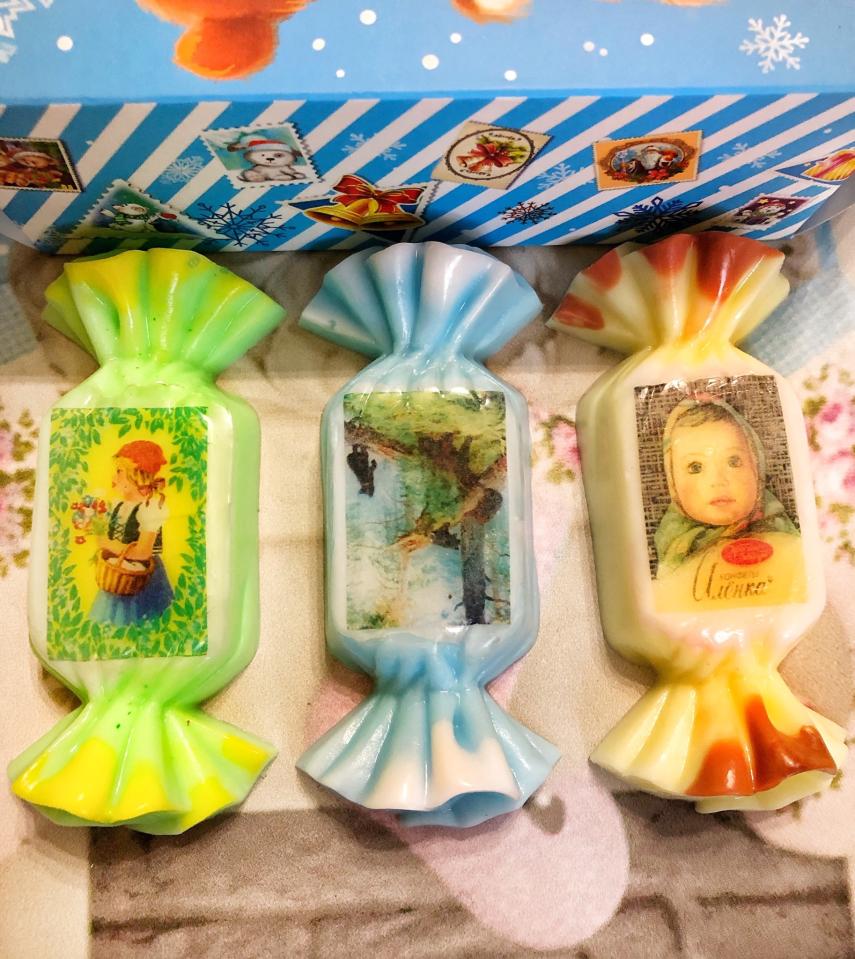 фото Новогоднее мыло конфеты 