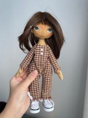изображение Мишель текстильная кукла с зайцем 