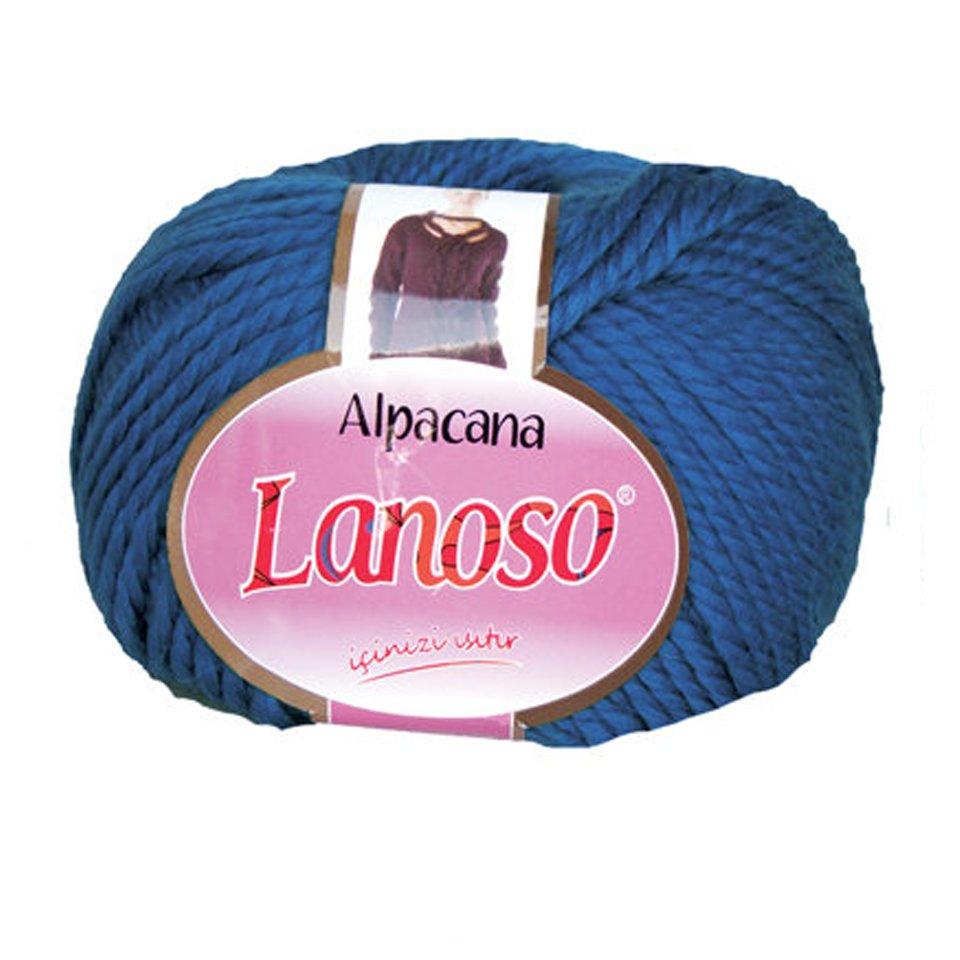 фото Синяя пряжа Lanoso Alpacana 3028