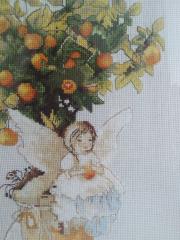 фотография Картина крестиком "Фея и апельсины"