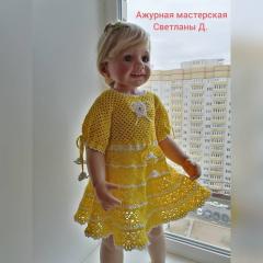 фотография Детское платье крючком для девочки