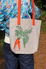 изображение Экосумка из льна "Любовь-морковь"