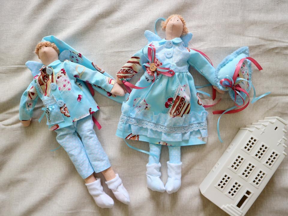 фото Текстильные куклы ангелы хранители