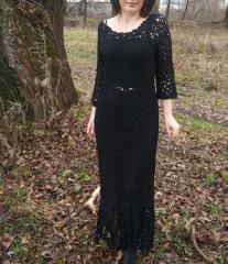 изображение Платье чёрное ажурное " Ночное дефиле"