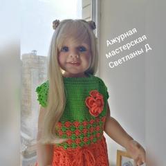 фото Детское платье крючком для девочки