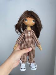 изображение Мишель текстильная кукла с зайцем 