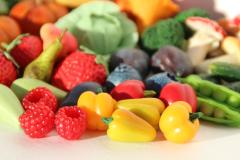 фотография Овощи и фрукты из полимерной глины