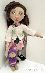 изображение Кукла текстильная с рельефным лицом