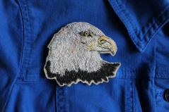 изображение Джинсовая куртка  и  нашивка "Орел"