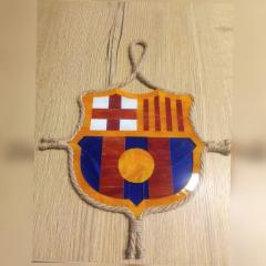 фотография Панно ручной работы герб Барселона 