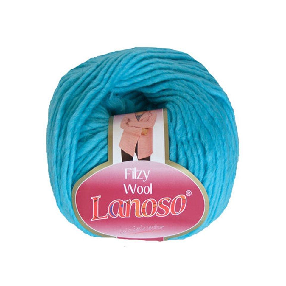 фото Голубая пряжа Lanoso Filzy Wool 19