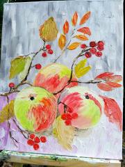 изображение Картина "Осенние яблоки"