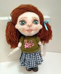 картинка Кукла текстильная с нарисованным лицом