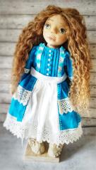 картинка Текстильная интерьерная кукла Настя