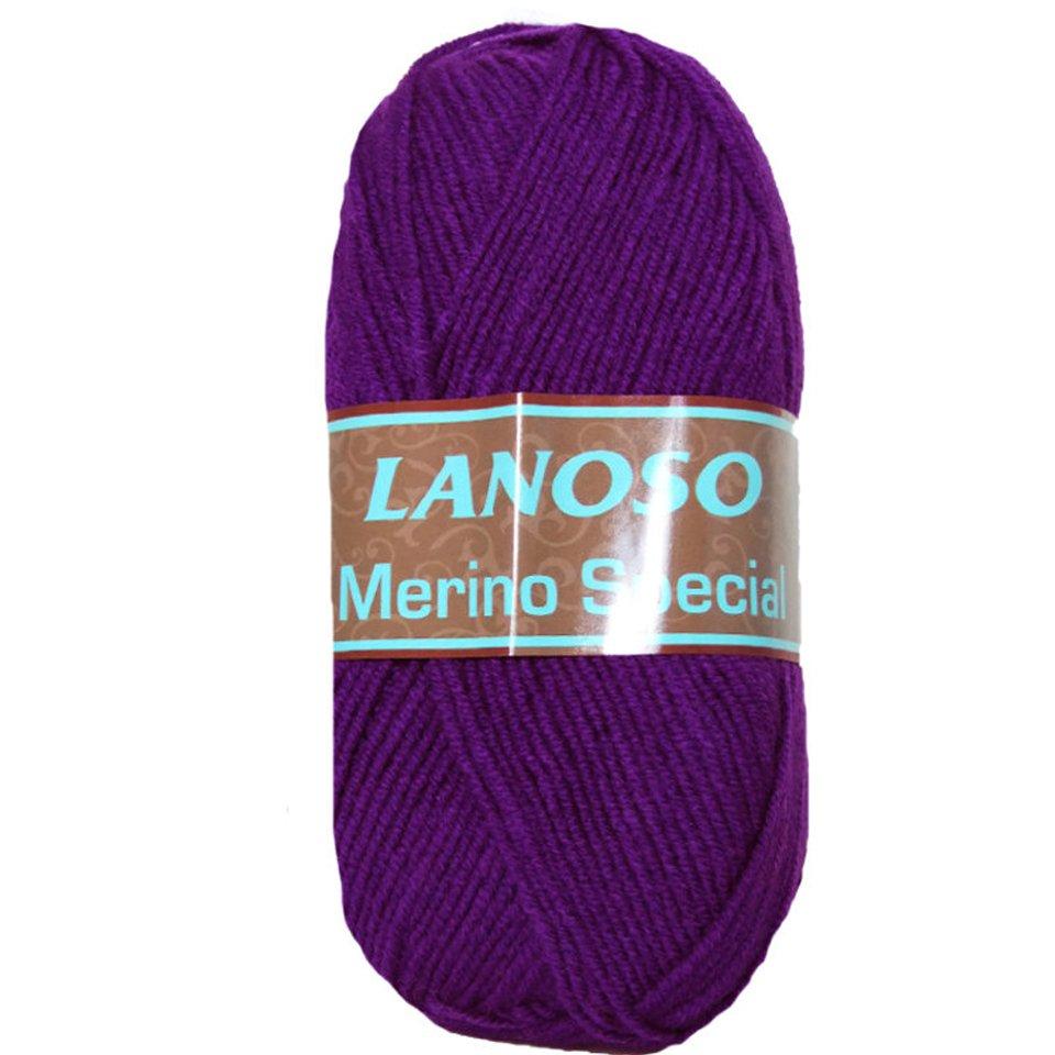 фото Фиолетовая пряжа Lanoso Merino Special